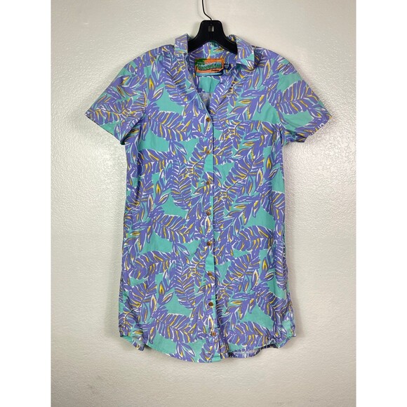chubbies Dresses & Skirts - Chubbies button up dress with pockets size medium paradise tropical